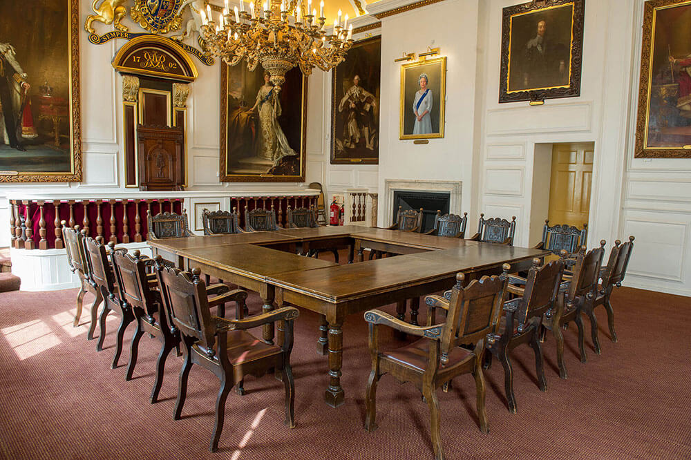 Inside Windsor Guildhall